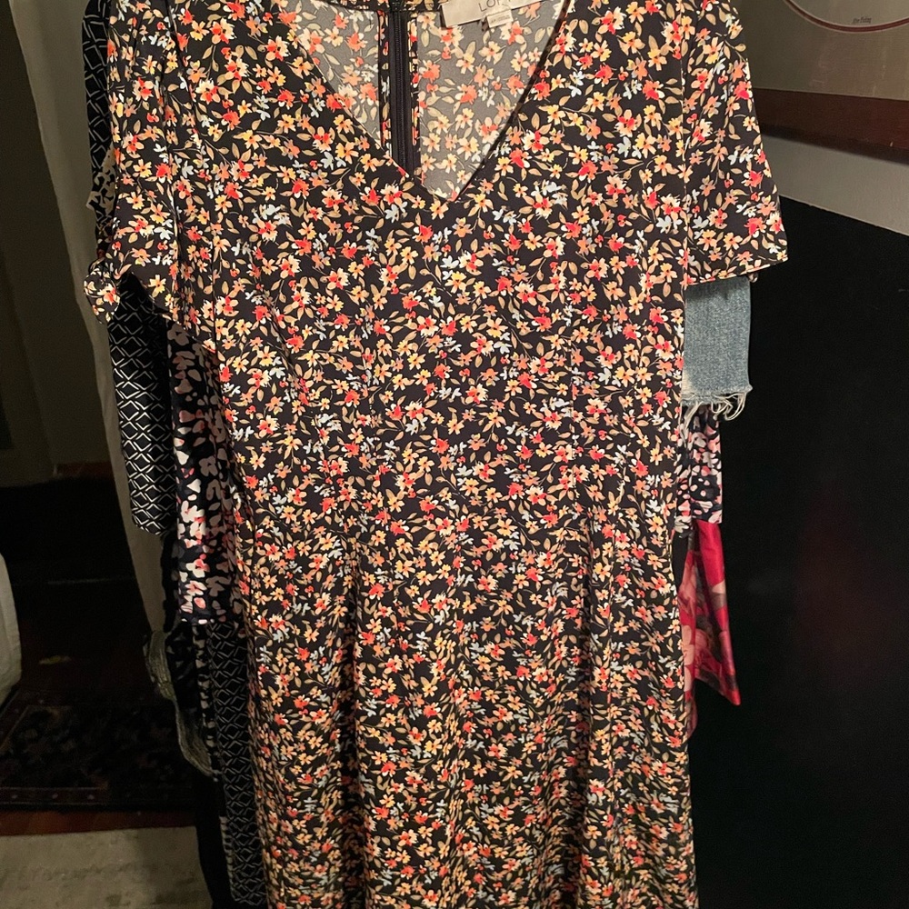 LOFT Petite Floral Pattern Dress